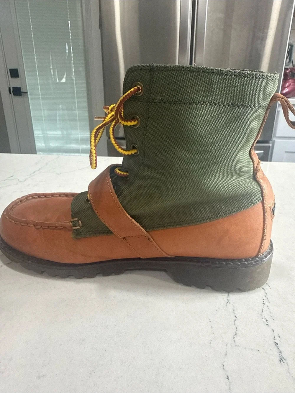 Polo Ralph Lauren Ranger Hi II Leather & Textile Lace-Up Boots Boys Size 5